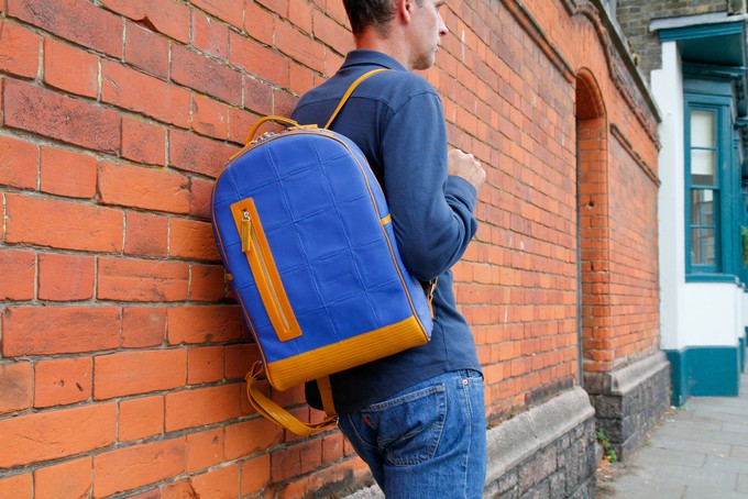 Voyager Backpack | Leather & Fire-hose from Elvis & Kresse