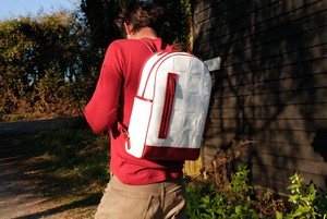 Voyager Backpack | Leather & Fire-hose from Elvis & Kresse