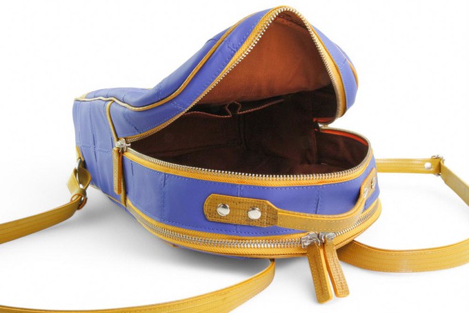 Voyager Backpack | Leather & Fire-hose from Elvis & Kresse