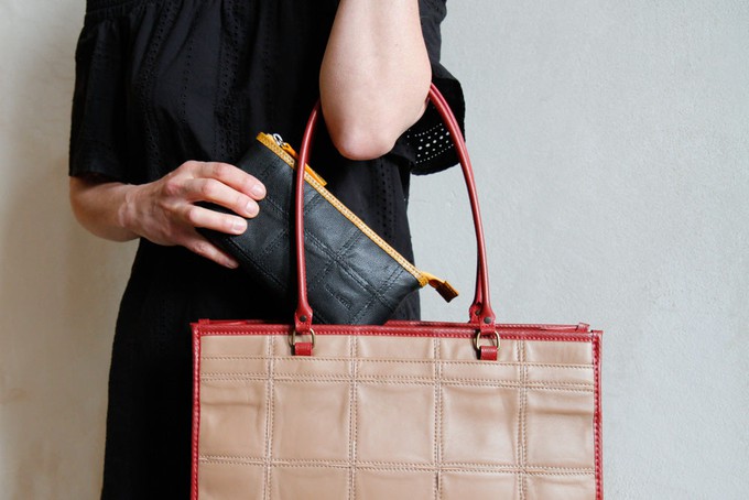 Toiletry Pouch | Leather & Fire-hose from Elvis & Kresse