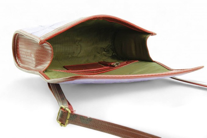 Crossbody Bag | Leather & Fire-hose from Elvis & Kresse