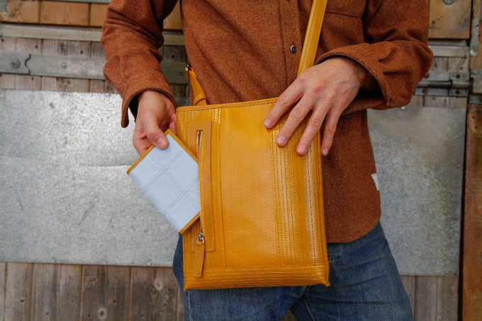 Passport Cover | Leather & Fire-hose from Elvis & Kresse