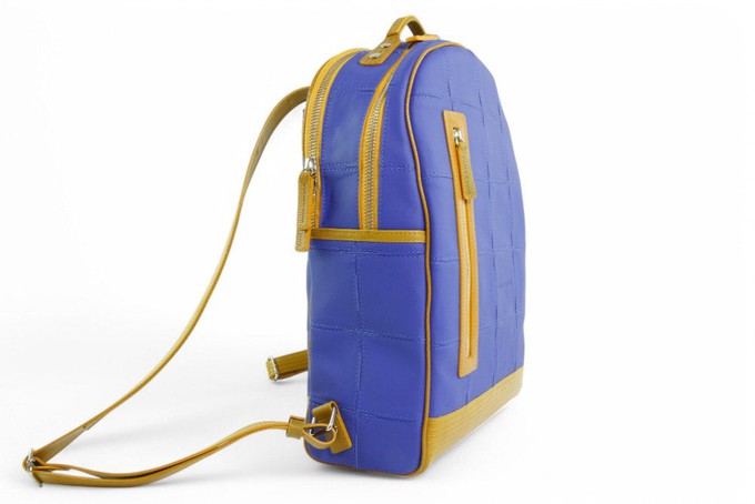 Voyager Backpack | Leather & Fire-hose from Elvis & Kresse