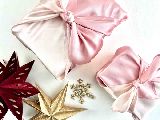 Furoshiki - Strawberry Shortcake - SILK FabRap Gift Wrapping from FabRap