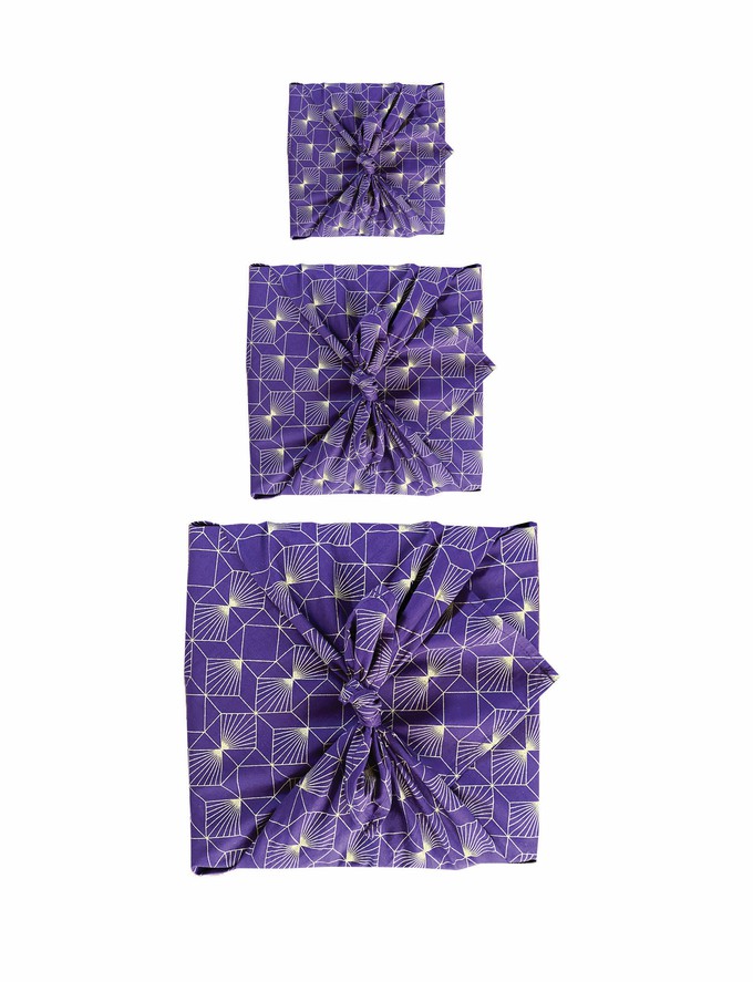 Furoshiki Gift Wrap Plum Diamonds Fabric Gift Wrap from FabRap
