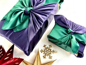 Furoshiki - Emerald Midnight - SILK FabRap Gift Wrapping from FabRap