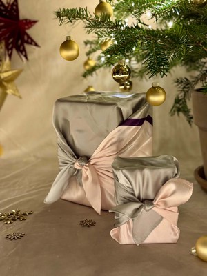 Furoshiki - Pistachio Crunch - SILK FabRap Gift Wrapping from FabRap