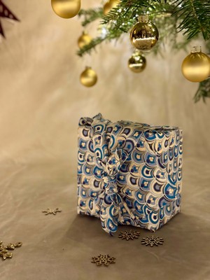 Furoshiki Classic Mix Christmas Fabric Gift Wrapping Bundle - 6 Single Sided Pieces from FabRap