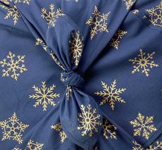 Furoshiki Gift Wrap Midnight Snowflakes Fabric Gift Wrap via FabRap