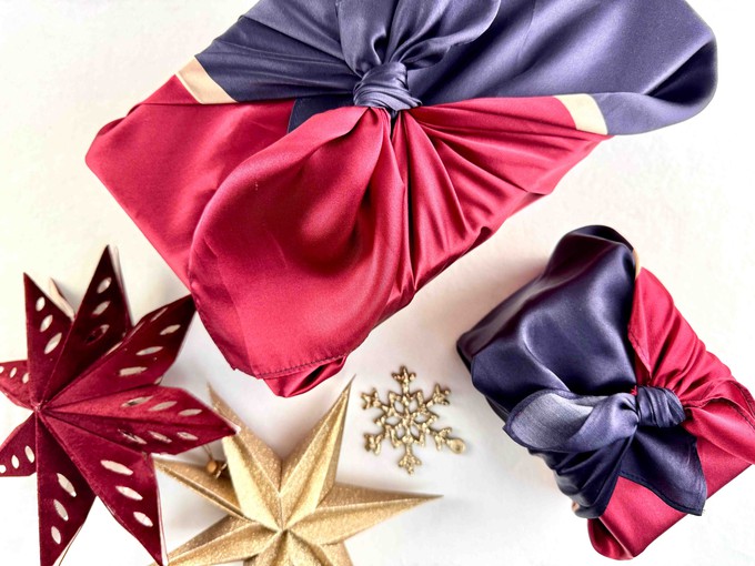 Furoshiki - Ruby Midnight - SILK FabRap Gift Wrapping from FabRap