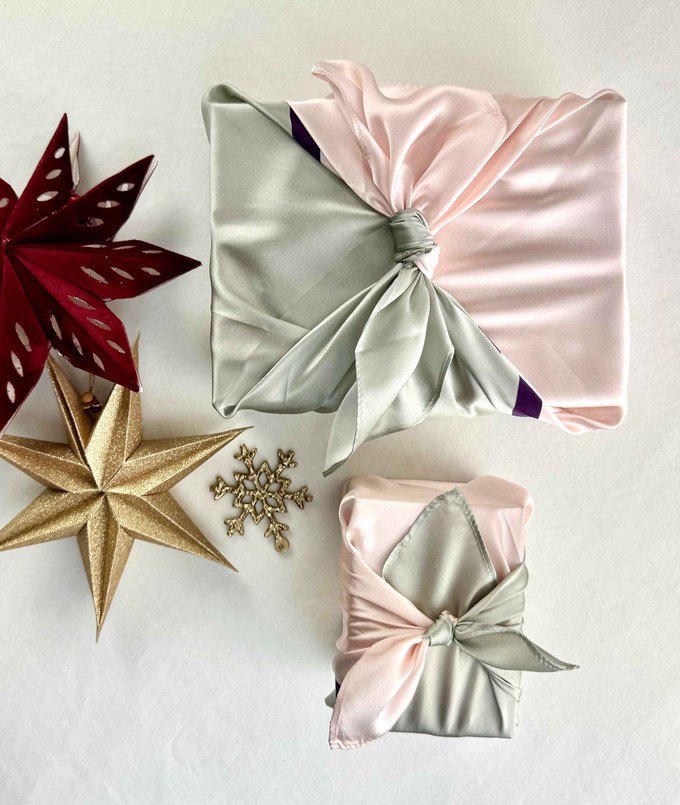 Furoshiki - Pistachio Crunch - SILK FabRap Gift Wrapping from FabRap