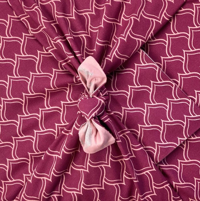 12 Piece Furoshiki Style Bundle - Burgundy & Blush from FabRap