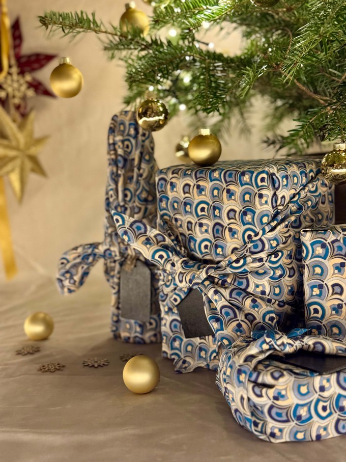 Furoshiki Gift Wrap - 3 Pack (Sizes Small, Medium & Large) Single Sided Bundle - Art Deco from FabRap