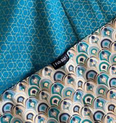 Furoshiki Gift Wrap Art Deco & Ocean Fabric Gift Wrap - Double Sided (Reversible) via FabRap