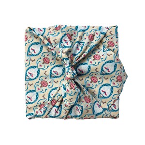 Furoshiki Gift Wrap - 3 Pack (Sizes Small, Medium & Large) Single Sided Bundle - Teal Indian Floral from FabRap