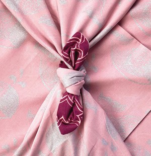 12 Piece Furoshiki Style Bundle - Burgundy & Blush from FabRap