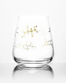 Wijnglas "The chemistry of wine" via Fairy Positron