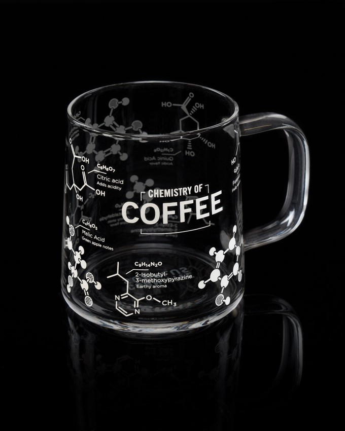 Glazen Mok “The Chemistry of Coffee” from Fairy Positron