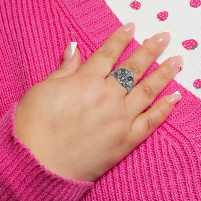 Zilveren ring kerkuil from Fairy Positron