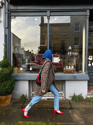 High Waisted Organic & Recycled Melt Patch Jeans from Fanfare Label