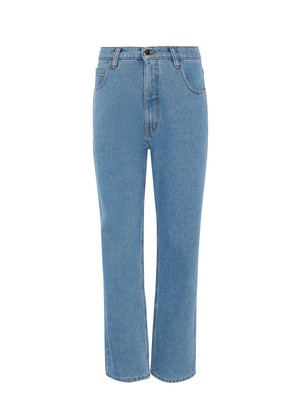 High Waisted Organic & Recycled Mom Fit Plain Jeans from Fanfare Label