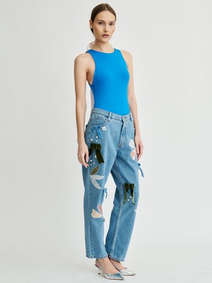Dahlia Patchwork Jeans from Fanfare Label