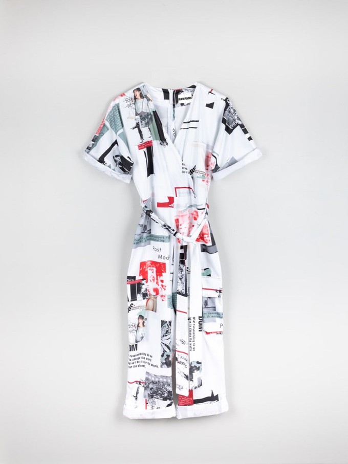 Eco-Dyed White Printed Jumpsuit - Sizes 6 & 12 from Fanfare Label