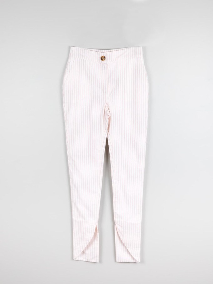 Red & White Stripe Skinny Trouser from Fanfare Label