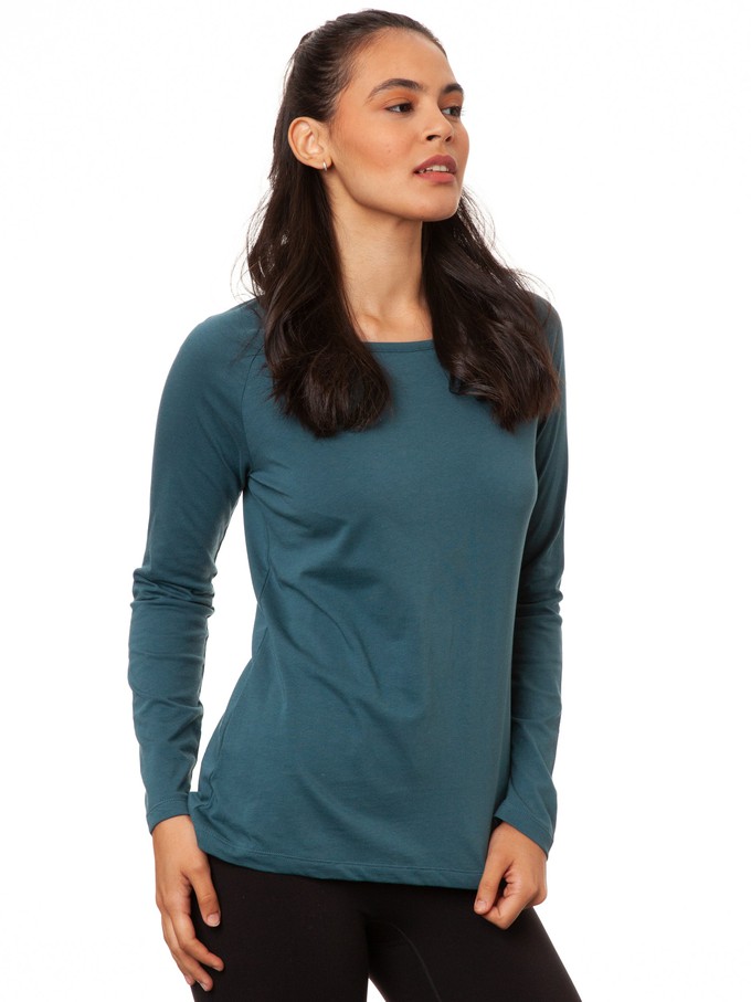Raglan Longsleeve atlantic teal from FellHerz T-Shirts - bio, fair & vegan