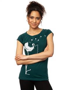 Dandelion Cap Sleeve Deep Teal via FellHerz T-Shirts - bio, fair & vegan