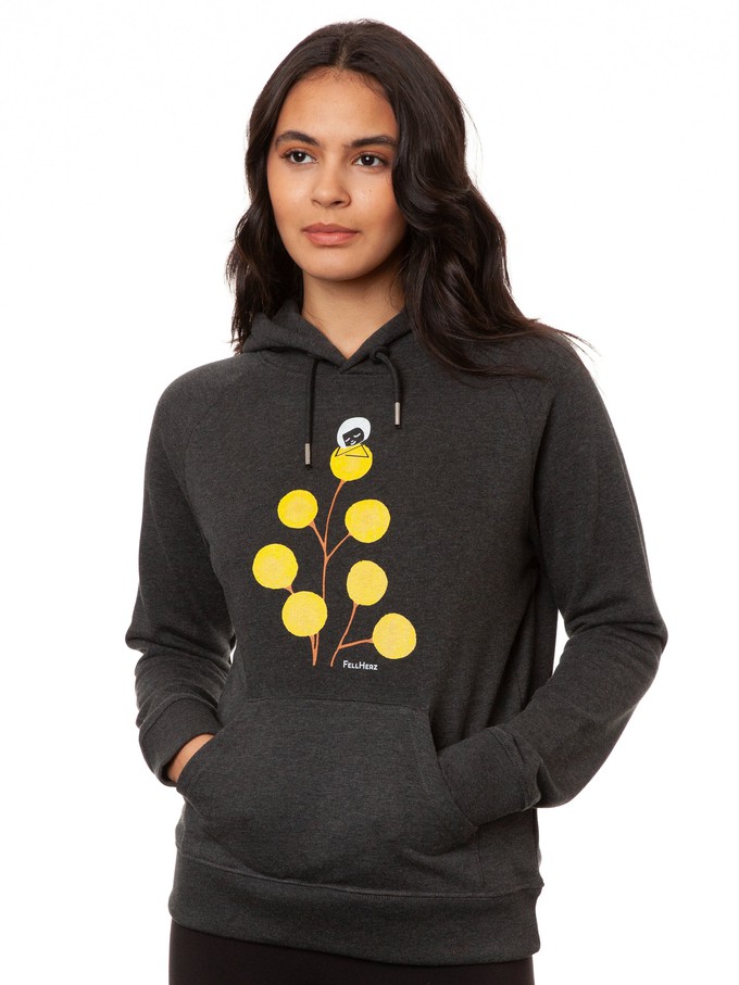Just relax Hoodie dark heather grey from FellHerz T-Shirts - bio, fair & vegan