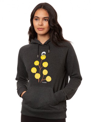 Just relax Hoodie dark heather grey from FellHerz T-Shirts - bio, fair & vegan