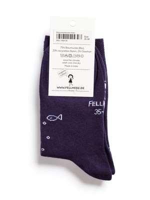 Socks with organic cotton anchor midnight from FellHerz T-Shirts - bio, fair & vegan