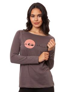 Raglan Longsleeve Sunrise volcanic grey via FellHerz T-Shirts - bio, fair & vegan