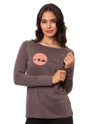 Raglan Longsleeve Sunrise volcanic grey from FellHerz T-Shirts - bio, fair & vegan