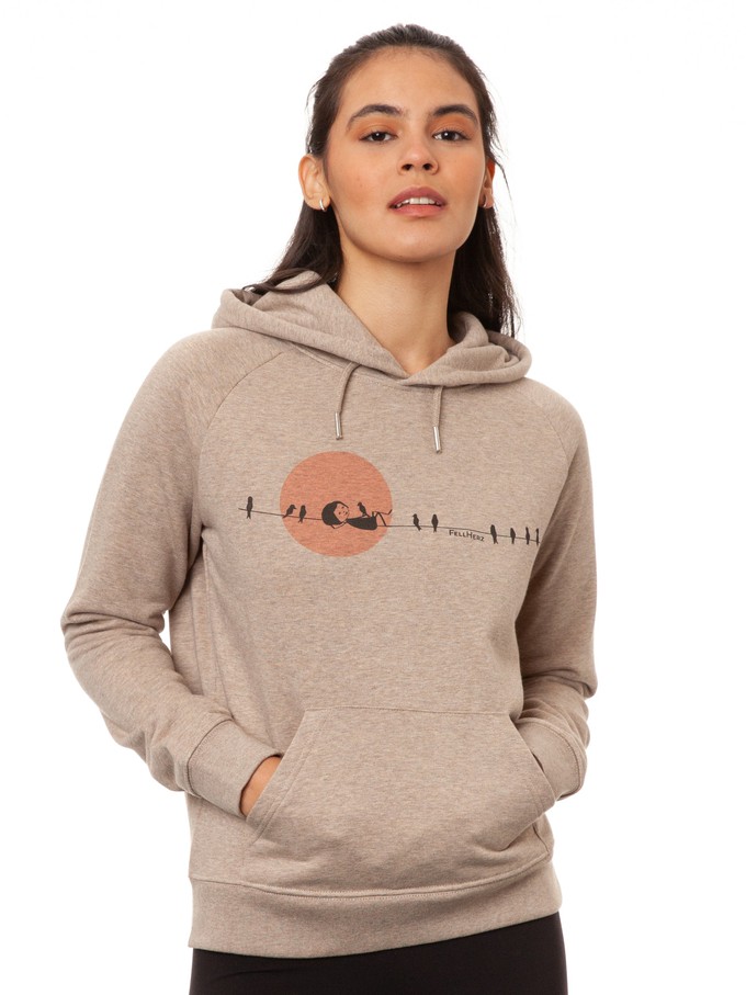 Sunrise Hoodie heather sand from FellHerz T-Shirts - bio, fair & vegan