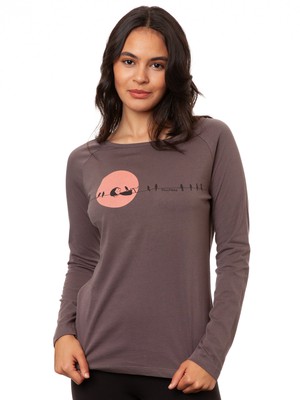 Raglan Longsleeve Sunrise volcanic grey from FellHerz T-Shirts - bio, fair & vegan