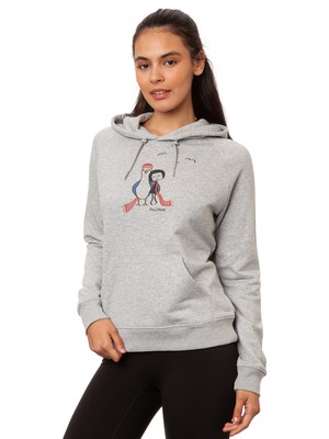 Möwen-Liebe Hoodie heather grey from FellHerz T-Shirts - bio, fair & vegan
