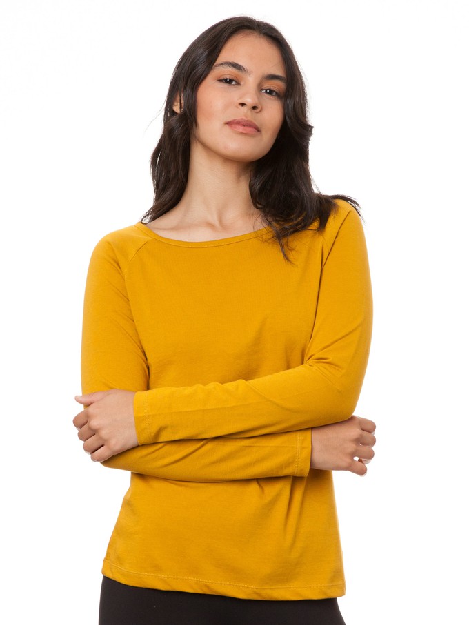 Raglan Longsleeve harvest gold from FellHerz T-Shirts - bio, fair & vegan