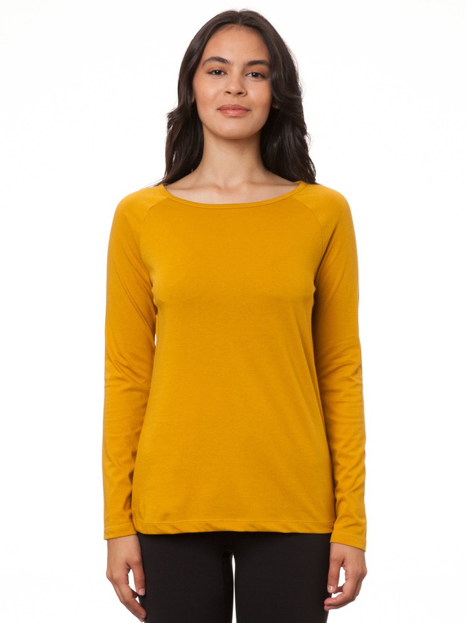 Raglan Longsleeve harvest gold from FellHerz T-Shirts - bio, fair & vegan