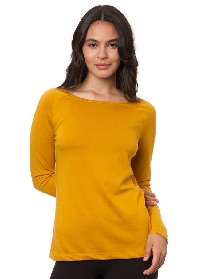 Raglan Longsleeve harvest gold from FellHerz T-Shirts - bio, fair & vegan