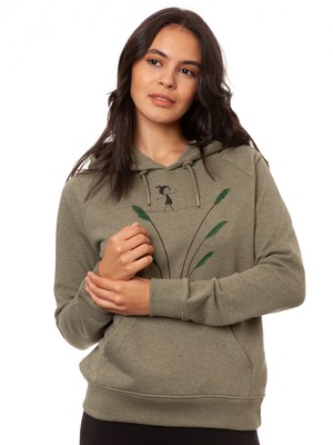Seiltanz Hoodie heather khaki from FellHerz T-Shirts - bio, fair & vegan