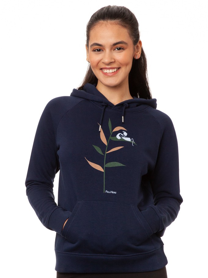 Book Lover Hoodie navy from FellHerz T-Shirts - bio, fair & vegan