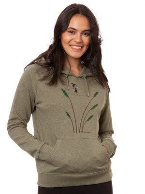 Seiltanz Hoodie heather khaki from FellHerz T-Shirts - bio, fair & vegan