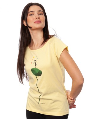 Rainbow Juggleuse Cap Sleeve vanilla from FellHerz T-Shirts - bio, fair & vegan