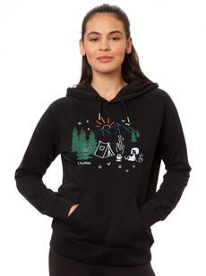 Camping Girl Hoodie black via FellHerz T-Shirts - bio, fair & vegan