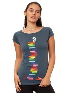 Books Girl Cap Sleeve thundercloud via FellHerz T-Shirts - bio, fair & vegan