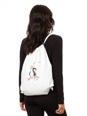 Möwen-Liebe Turnbeutel white from FellHerz T-Shirts - bio, fair & vegan