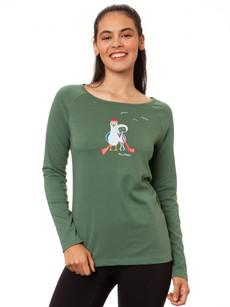 Raglan Longsleeve Möwen-Liebe ivy green via FellHerz T-Shirts - bio, fair & vegan