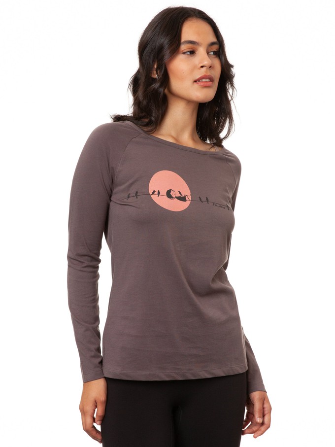 Raglan Longsleeve Sunrise volcanic grey from FellHerz T-Shirts - bio, fair & vegan